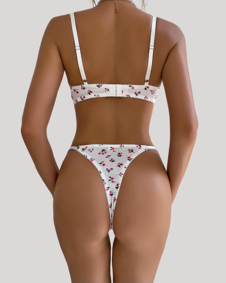 Back view showing adjustable straps and thong fit