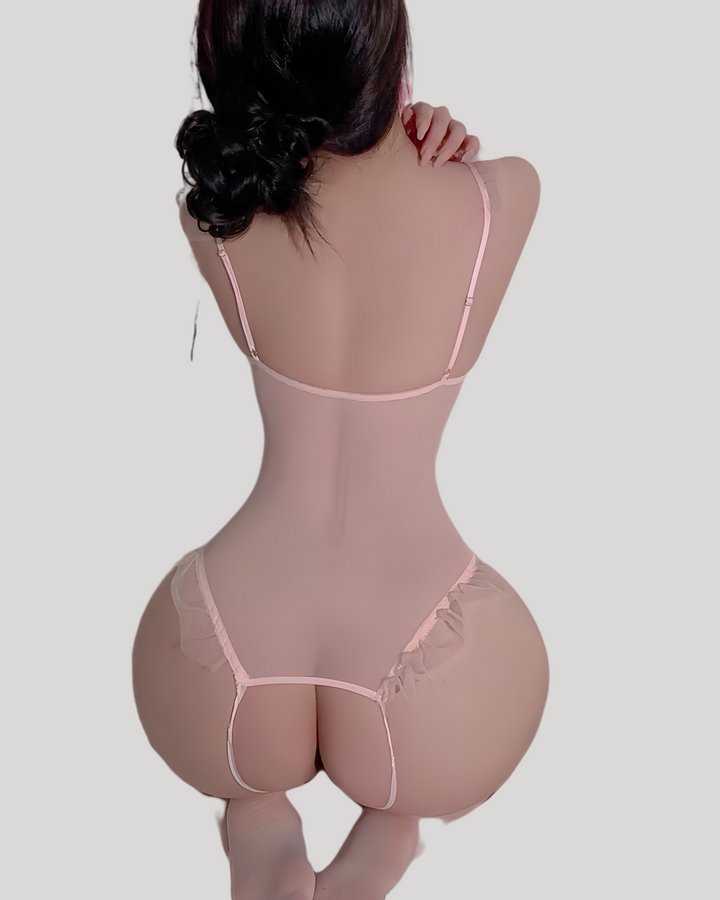 Back view showcasing open design and cheeky fit