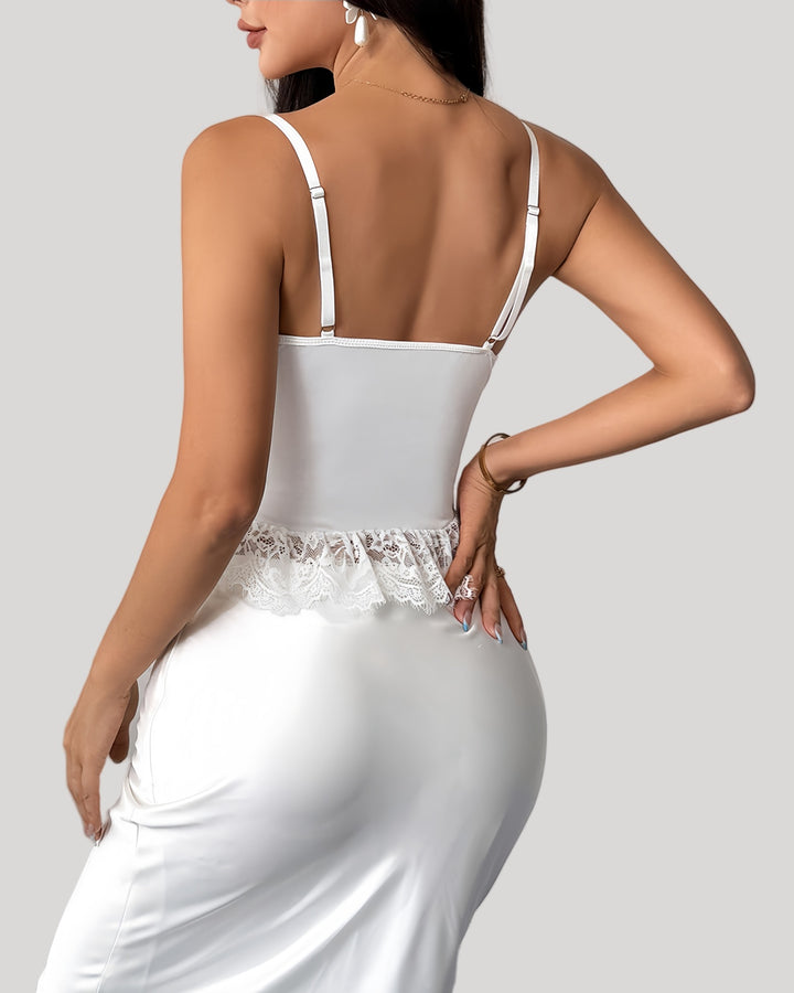 Back view showing stretch fabric and adjustable straps