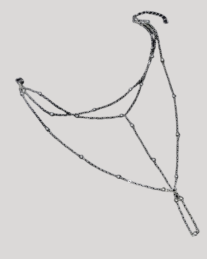 Vintage coin barefoot anklet in silver